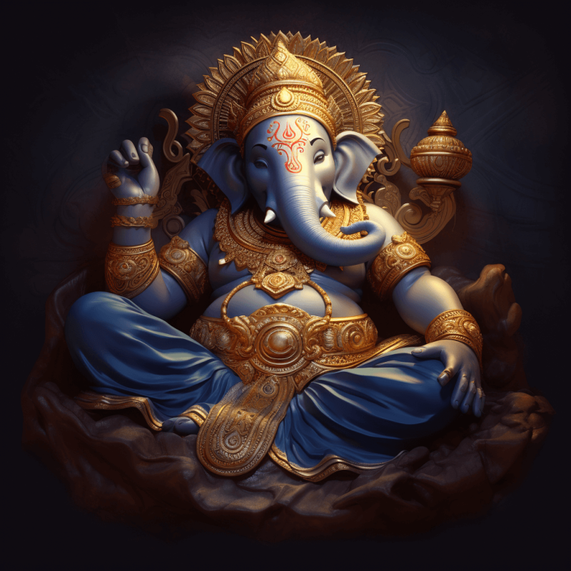 Blue Ganesha Image