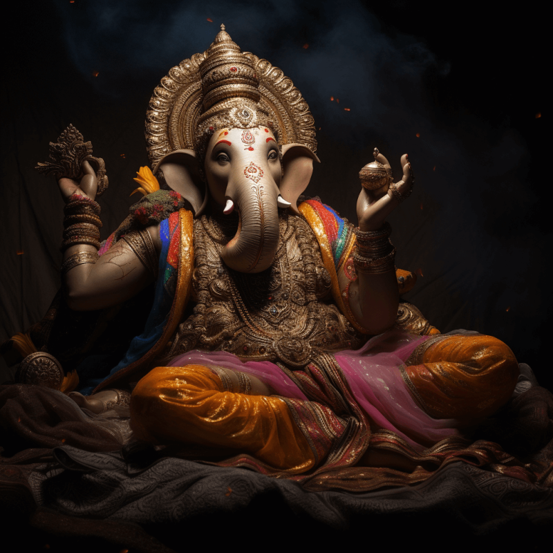 Relaxed Ganesha Image