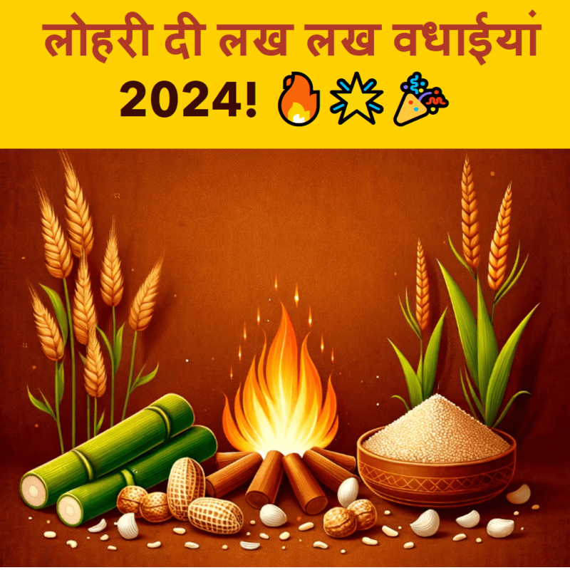 Happy Lohri 2024 Wishes in Hindi. लोहड़ी की शुभकामनाएं