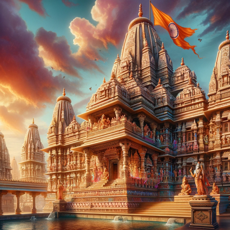 पवित्र प्रतिध्वनि: प्रभु राम का भव्य मंदिर