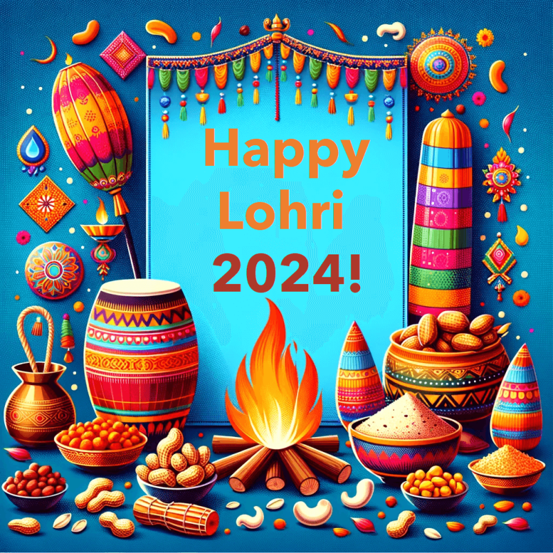 Most Unique Happy Lohri 2024 Wishes & Photos Free